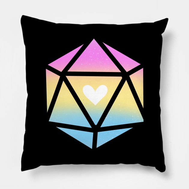 Pansexual Pixie Heart Dice Pillow by TheDoodlemancer