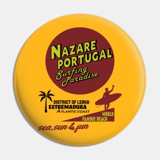 Nazare, Portugal Surf Vintage Pin