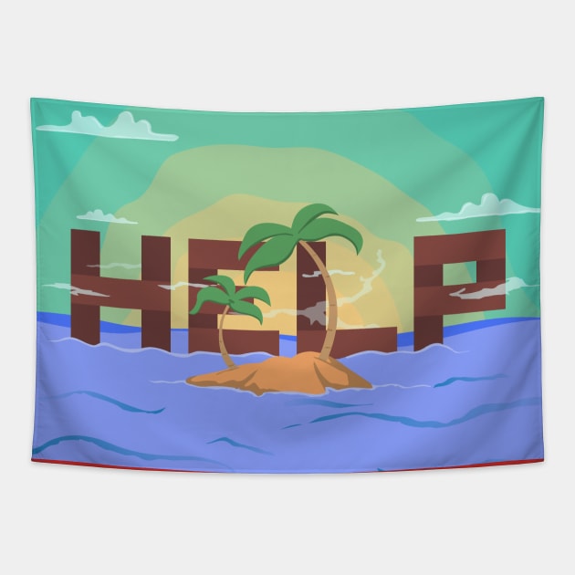 lonely island Tapestry by JaLand