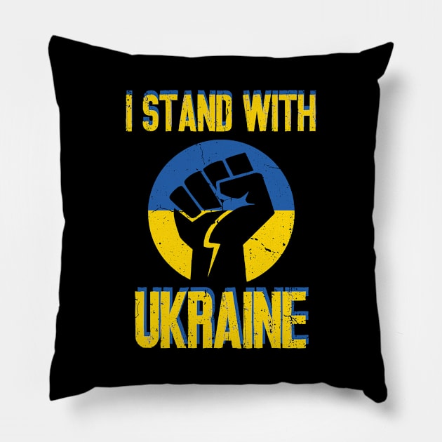 I Stand With Ukraine,Support Ukraine Pillow by c o m e t™