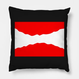 Curving Austrian Flag Pillow