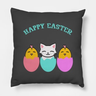 Easter cats Easter bunny Easter egg kitten gift Pillow