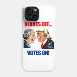 trump biden gloves off votes on comic red blue version Tshirt and Novelty gift Phone Case