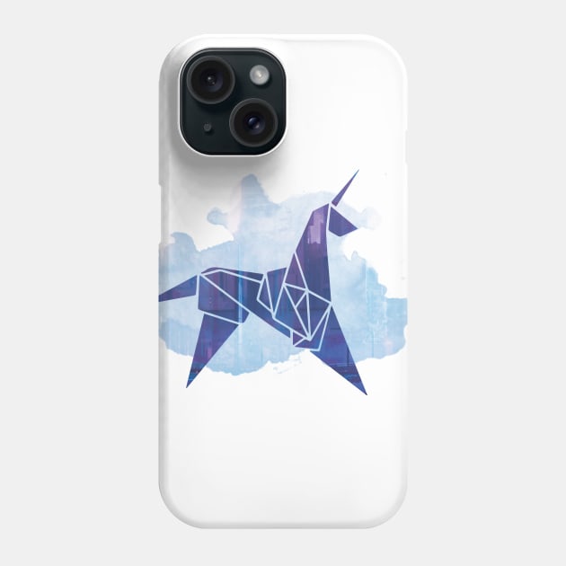 Watercolor Origami Unicorn Blade Runner-Inspired Fan Art Phone Case by RetroGeek