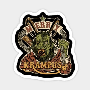 Krampus Christmas Merry Krampus Holiday Magnet