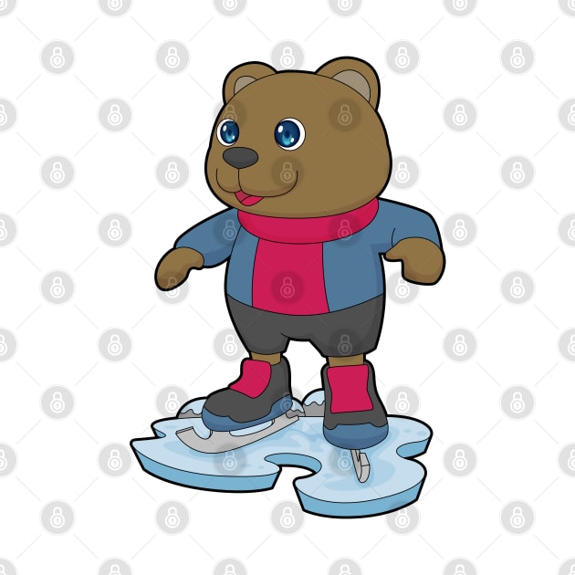 Bear Ice skating Ice skates by Markus Schnabel