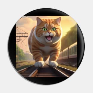 Cat Wanting To Be A Train Pin