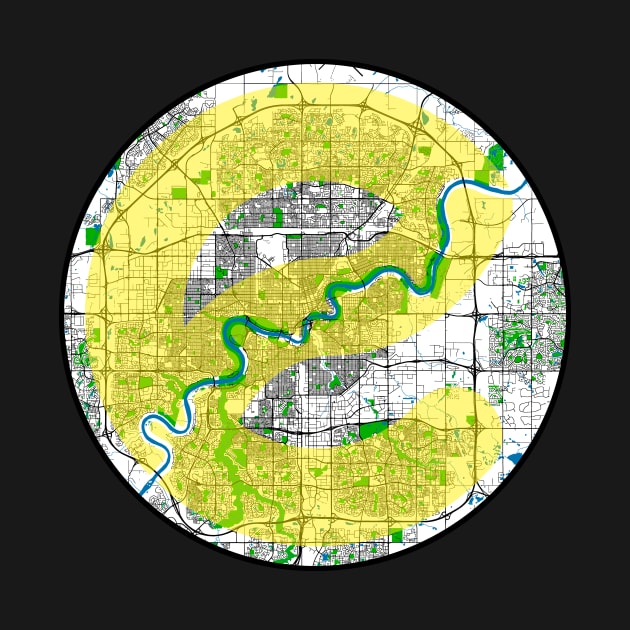 Edmonton Streetmap by Edmonton River