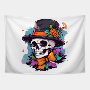 Halloween Skull Terror Tapestry