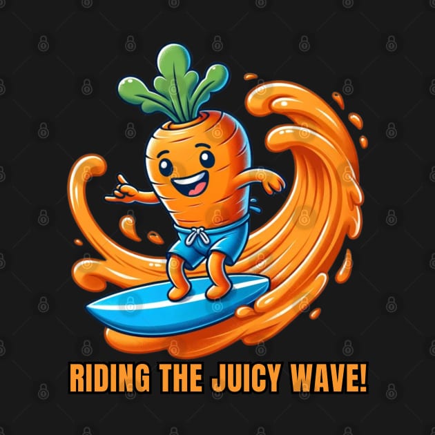 Surfing Carrot Adventure Illustration by vk09design