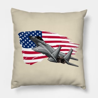 American Flag Usa Airplane Jet Pillow