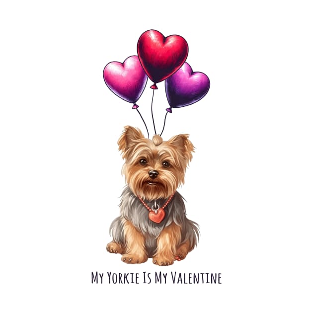 My Yorkie Is My Valentine by Happy Solstice