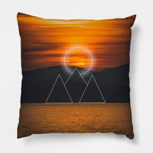 Golden hour sunset PNW Pillow