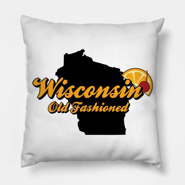 Wisconsin Old Fashioned Wisconsin State Pillow by KevinWillms1