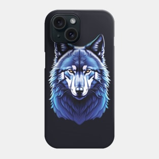 Blue wolf Phone Case