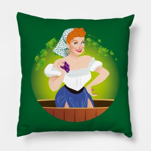 Stomping grapes Pillow