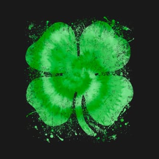 Irish Green Tie Dye Shamrock T-Shirt