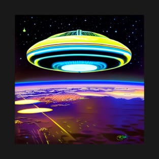UFO Planet Earth 47 - Pop Surrealism T-Shirt