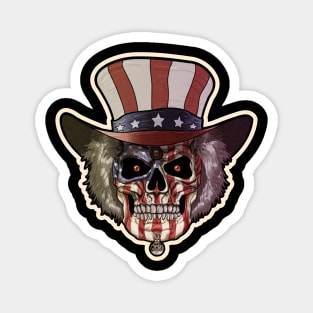 Uncle Sam Skull Magnet