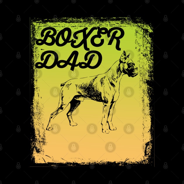 Boxer Dog - Boxer Dad by Kudostees