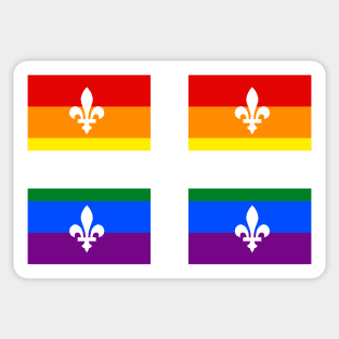 2x stick sticker round cocarde flag canada quebec