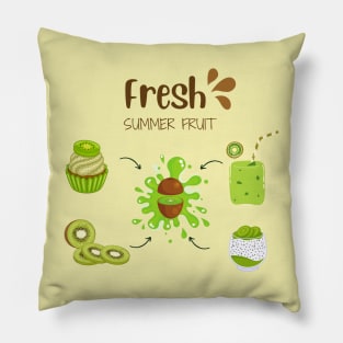 Kiwi Fresh Summer Fruit Pillow