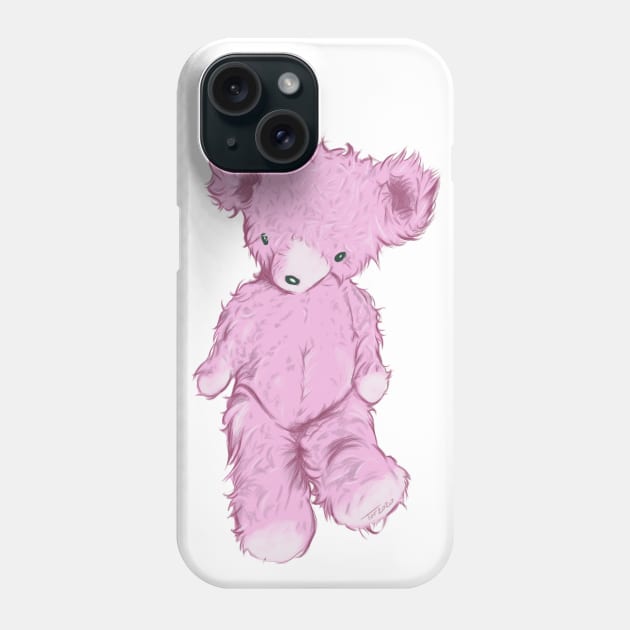 Pink Teddy Bear Phone Case by So Red The Poppy