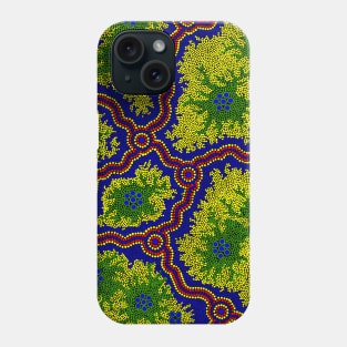 Aboriginal Art - Grasslands Phone Case