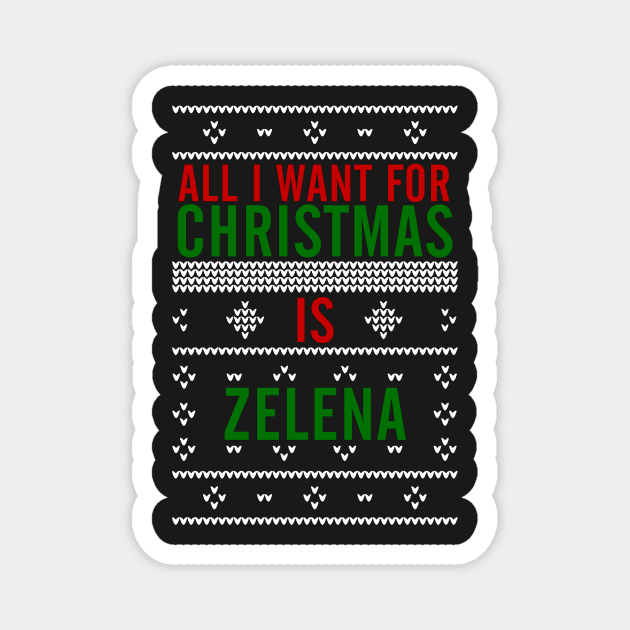 All I want for Christmas is Zelena Magnet by AllieConfyArt