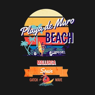 Playa de Muro Beach Spain Vintage-Style T-Shirt