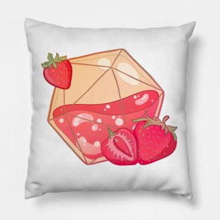 D20 Strawberry Tea Sticker Pillow