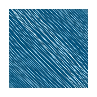 Striped-pattern, blue, white, simple, minimal, minimalist, lined-pattern, stripe, modern, trendy, basic, digital, pattern, abstract, lines, line, line-art, jewel-color, T-Shirt