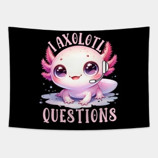 I Axolotl Questions Dispatcher Gift for 911 Thin Gold Line First Responders Tapestry