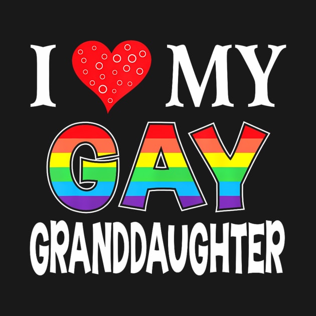 I Love My Gay Granddaughter LGBT Lesbian Proud Pride by mason artist