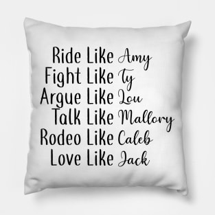 Ride like Amy Pillow