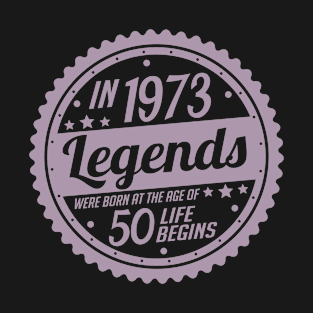 Round 50th Birthday Design in Gear-Look, Born in 1973 T-Shirt