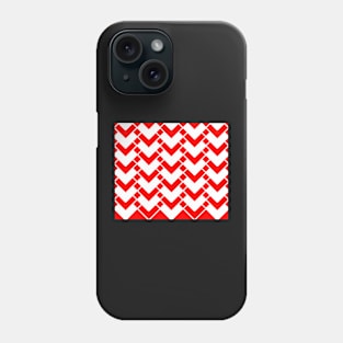 Abstract geometric pattern - red and white. Phone Case