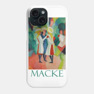 Four Girls in Straw Hats by German Expressionist August Macke Phone Case