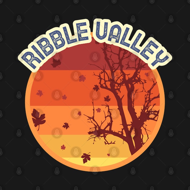 Ribble Valley England Great Britain Leaves Falling Autumn and Fall Amber Autumn, Best gift for September October and November, leaf falling by AbsurdStore