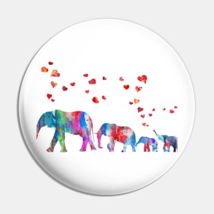 Elephant family Pin