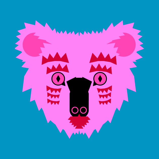 Koala Bear Face, bright pink by AnimalMagic