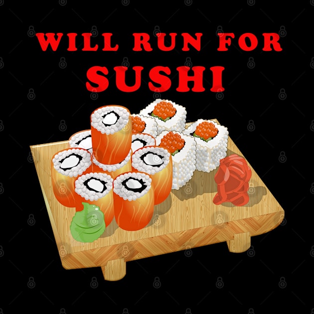 Will Run For Sushi by KeysTreasures