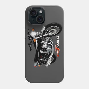 The 70s Classic Suzuki GT 750 by MotorManiac Phone Case