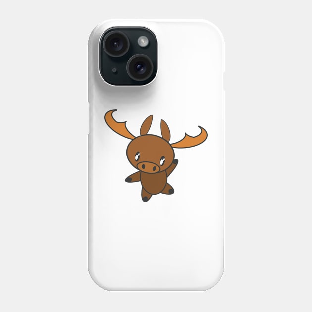 Cute Dancing Moose Phone Case by Ryphna