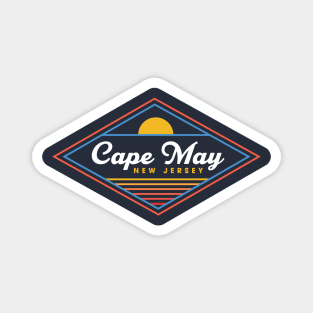 Cape May Diamond Retro Sunset Cape May NJ Family Vacation Magnet