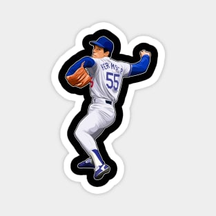 Orel Hershiser #55 Power Legend Pitches Magnet