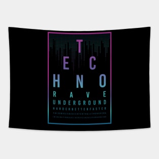 Techno Rave Faster Hardstyle Tapestry