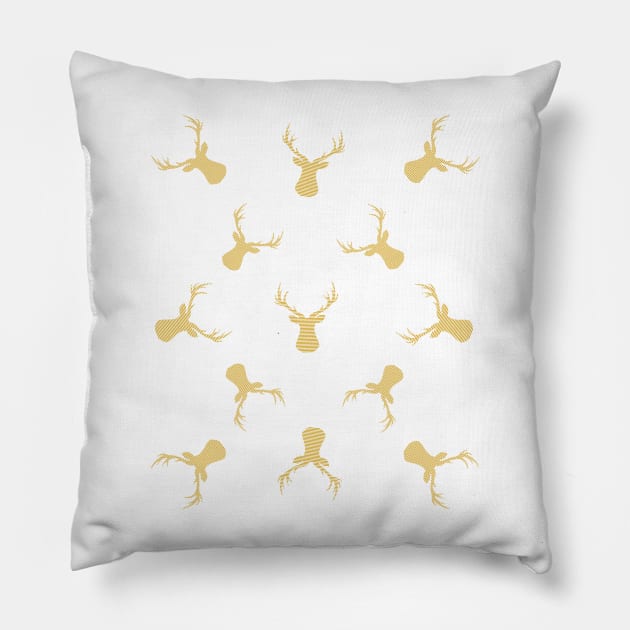 Deer pattern - beige. Pillow by kerens