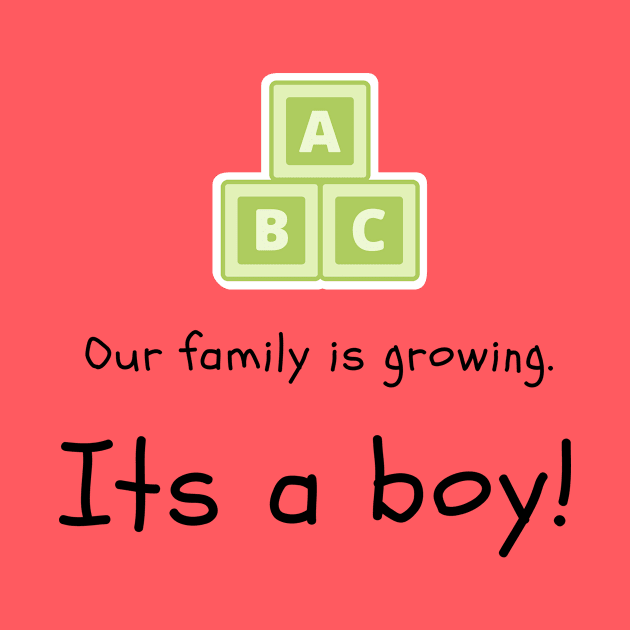 Love this 'Our family is growing. Its a boy' t-shirt! by Valdesigns