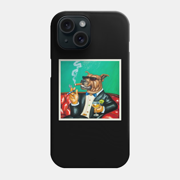 The Gambling Pit Bull Phone Case by Milasneeze